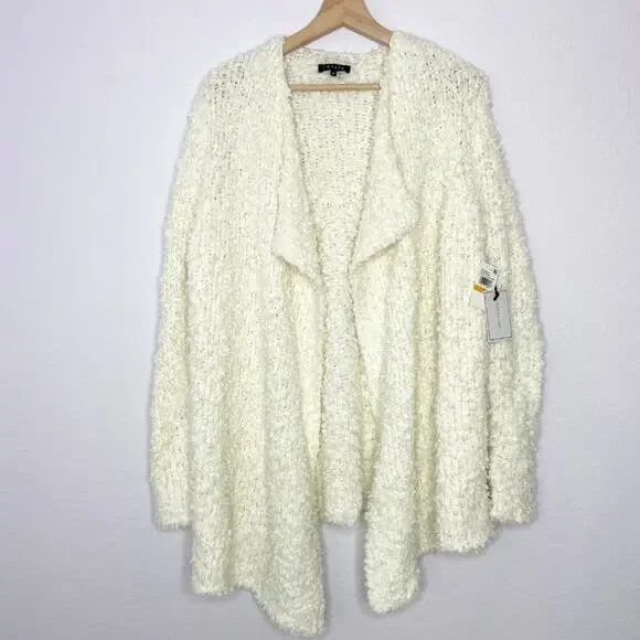 1. State Antique White Golden Hour Drape Front Cardigan NWT Womens Size Small - Picture 2 of 7